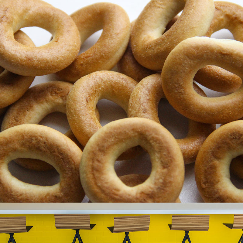 Sweet Bagels Dessert Mural Commercial Use Contemporary Dessert Shop for Decoration