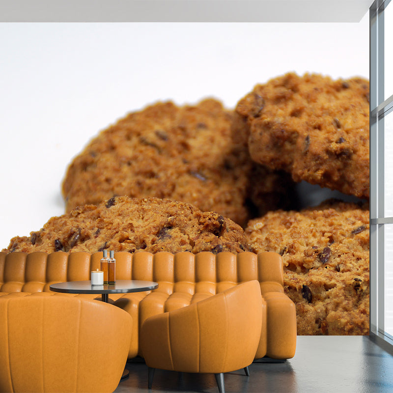 Exquisite Dim Sum Desserts Mural Wallpaper Mildew Resistant Cake Shop Wall Decor