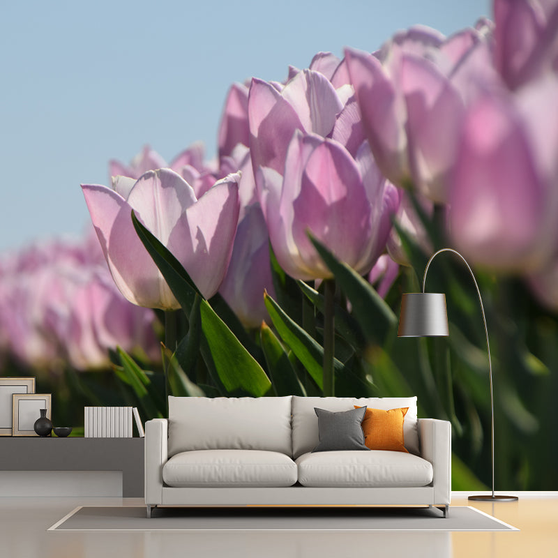 Blossoming Tulip Home Decor Personalized Size Wall Mural Decal for Girl's Bedroom