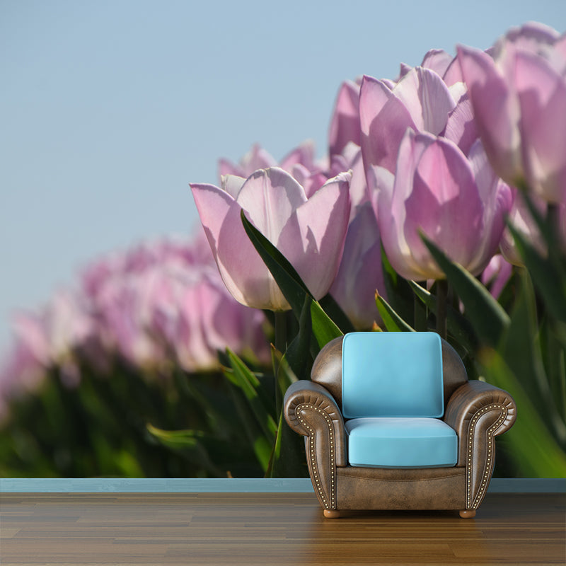 Blossoming Tulip Home Decor Personalized Size Wall Mural Decal for Girl's Bedroom