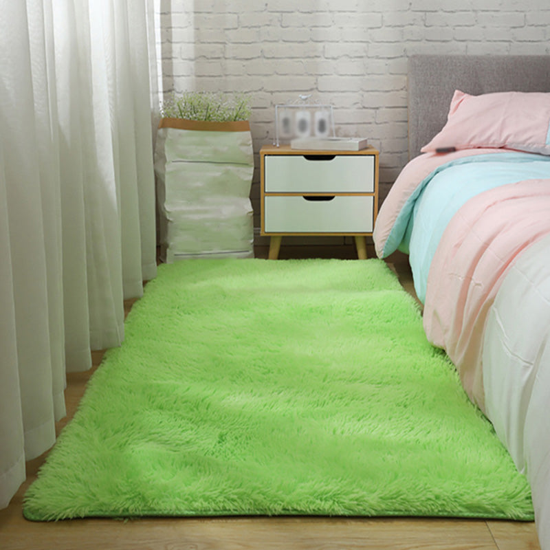 Natural Plain Shag Carpet Polyester Area Rug Stain Resistant Indoor Carpet for Adults Bedroom