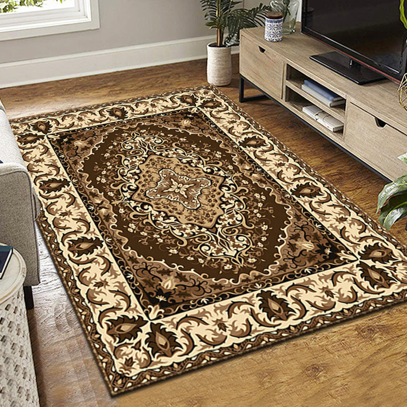 Red Olden Area Rug Graphic Indoor Rug Non-Slip Backing Rug for Living Room