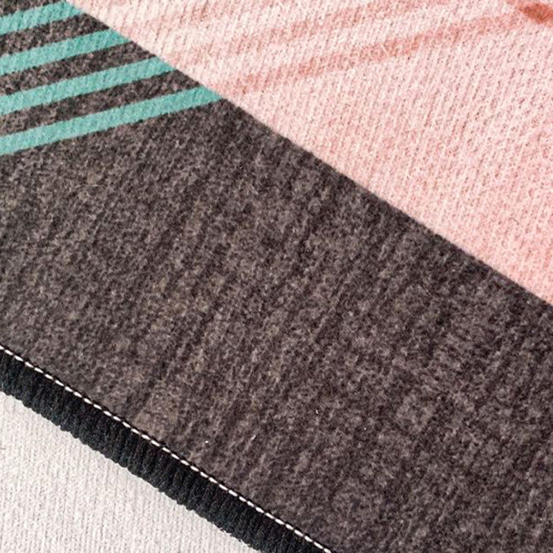 Traditional Carpet Floral Print Polyester Indoor Carpet Stain Resistant Area Rug for Living Room