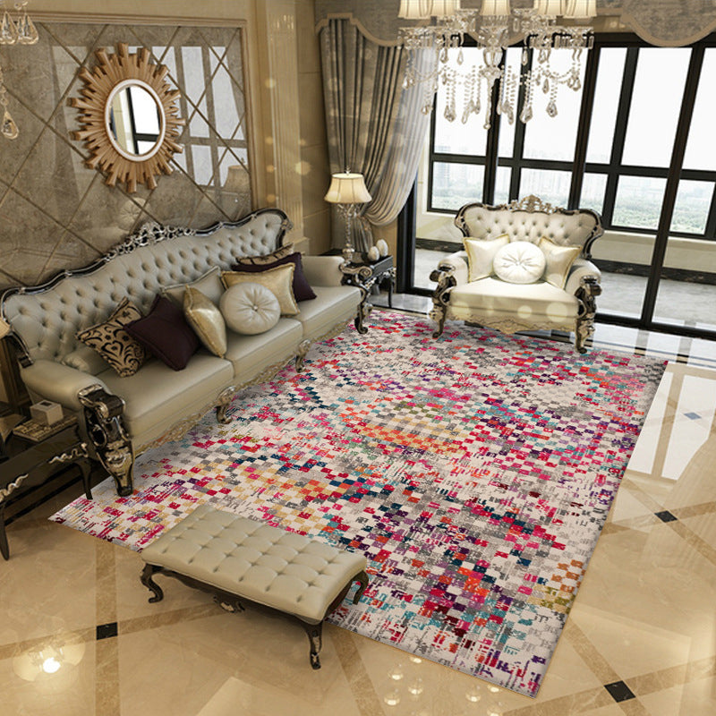 Navy Traditioneller Teppich Polyester Rafik Teppich Nicht-Rutsch-Backing Teppich für Wohnkultur