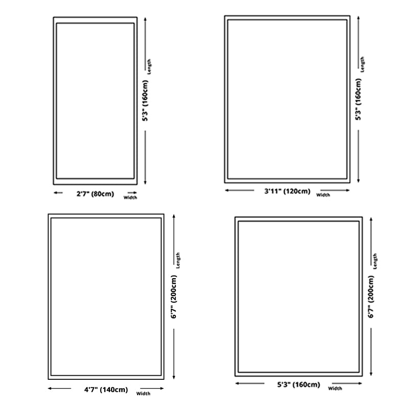 Blue Retro Carpet Polyester Graphic Carpet Non-Slip Backing Carpet for Living Room