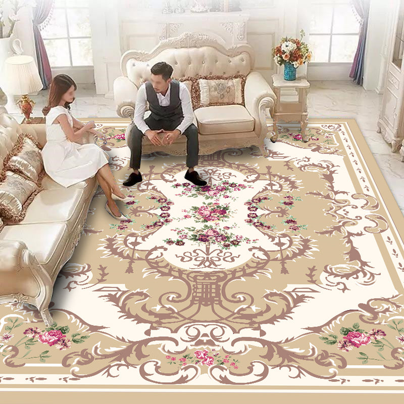 Europese stijl Blue Area Rug Polyester Area Tapijt Stain Resistent Easy Care Tapijt voor thuisdecoratie