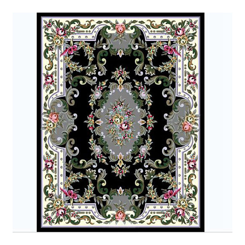 Minimalist Carpet Medallion Printed Antique Carpet Polyester Area Rug with Non-Slip Backing