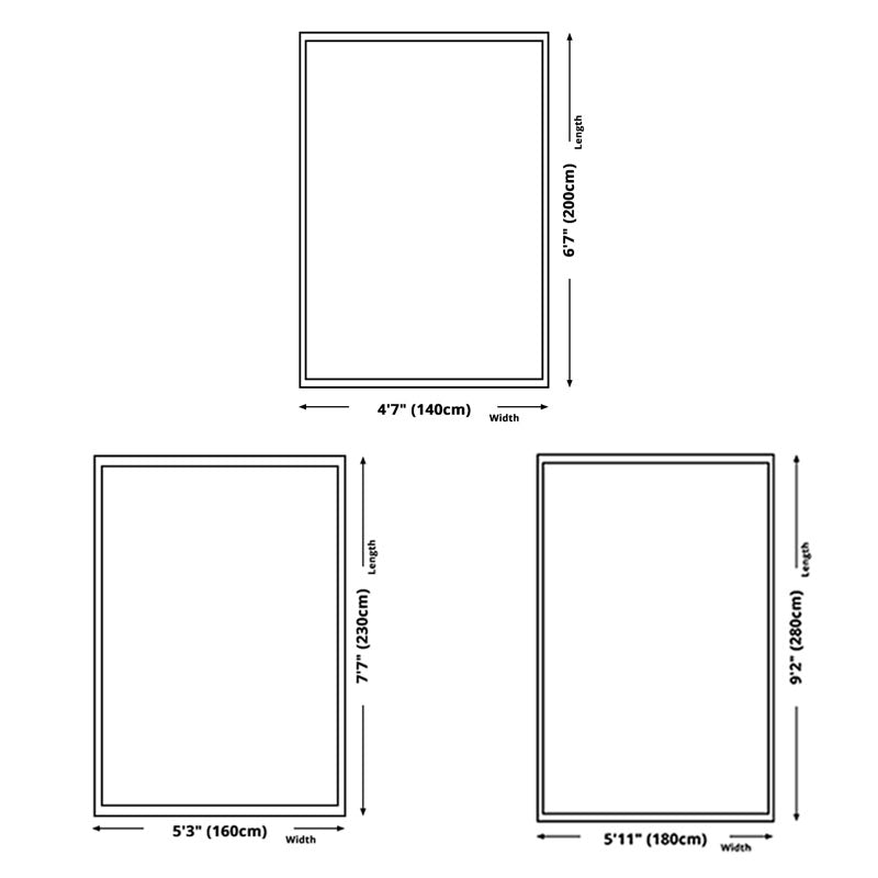 Traditional Area Rug Multicolor Floral Printed Carpet Non-Slip Backing Carpet for Living Room