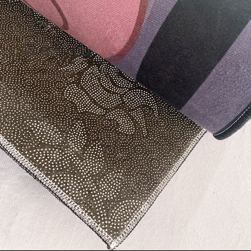 Teppich aus der Mitte des Jahrhunderts Nostalgie Blumendruck Teppich Polyester Anti-Rutsch-Rücken-Wohnzimmer Teppich