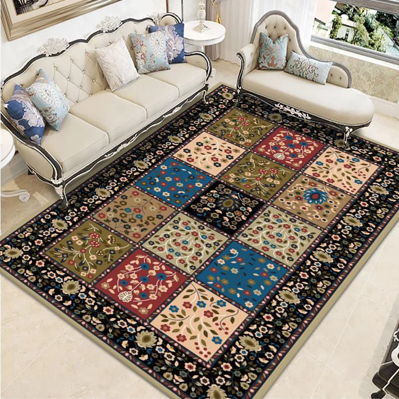 Azulhadro marroquí Florentina Rug poliéster alfombra de alfombra resistente a la alfombra para decoración del hogar