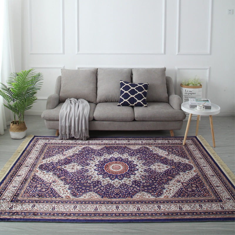 Antike Medaillon Muster Teppich Polyester Fläche Rugfärbung resistenter Innenteppich für Wohnzimmer