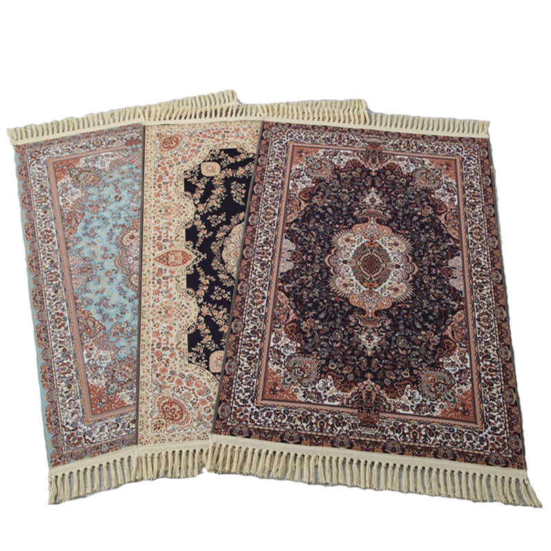 Antike Medaillon Muster Teppich Polyester Fläche Rugfärbung resistenter Innenteppich für Wohnzimmer