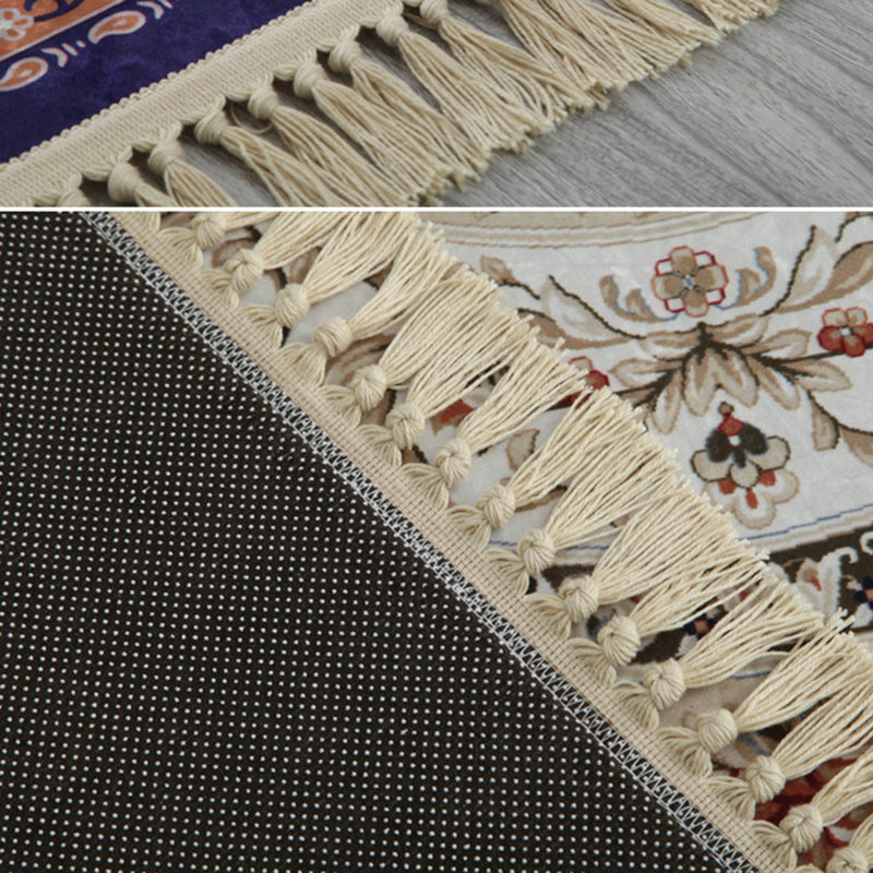 Antike Medaillon Muster Teppich Polyester Fläche Rugfärbung resistenter Innenteppich für Wohnzimmer