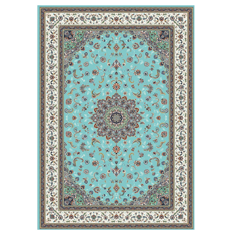 Área de sala de estar marrón alfombra de estilo europeo alfombra de área de poliéster anti-slip easy cuidados