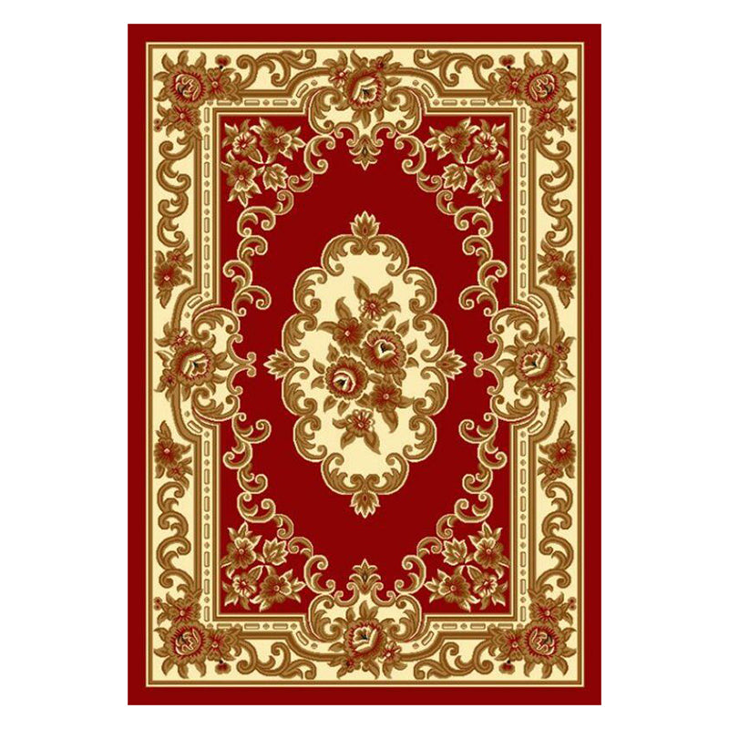 Tapis de tapis de tapis à imprimé floral victorien tapis intérieur résistant aux taches pour le salon