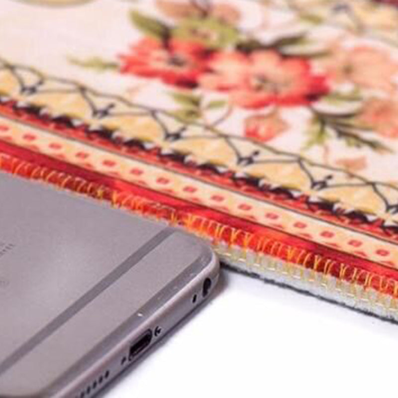 Victorian Floral Printed Carpet Polyester Area Rug Stain Resistant Indoor Rug for Living Room