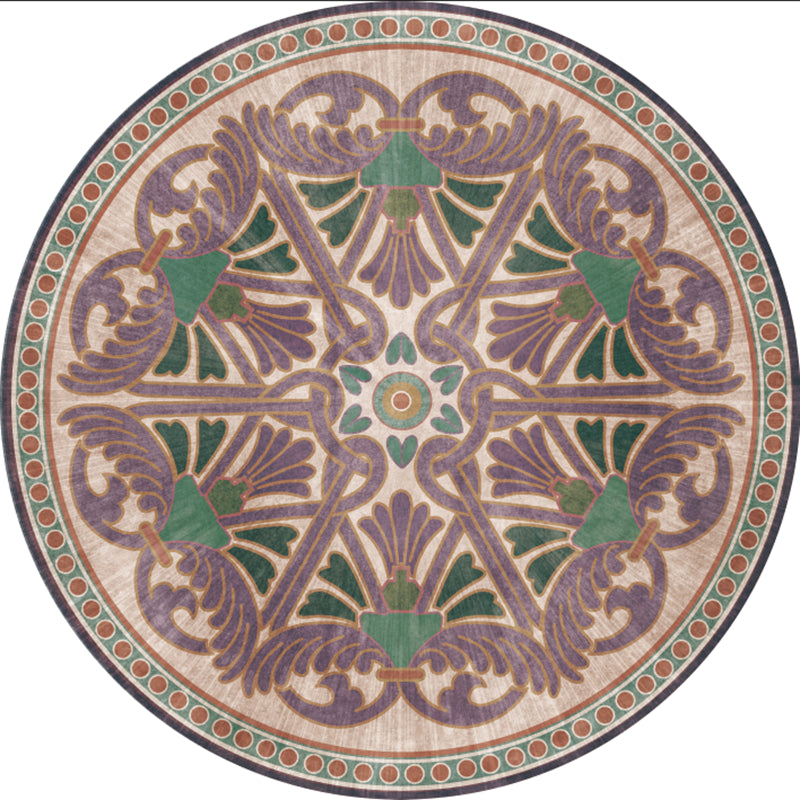 Brown Bohemian Area Carpet Americana Pattern Polyester Area Rug Stain Resistant Rug for Home Decor