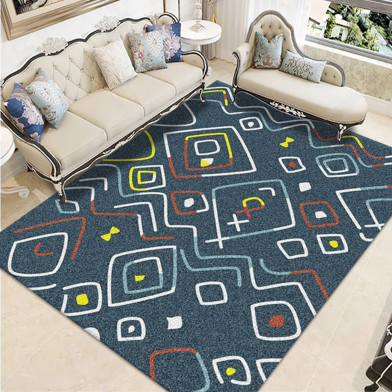 Rose Red Olden Carpet Polyester Graphic Carpet Stain Resistant Carpet for Home Decoration