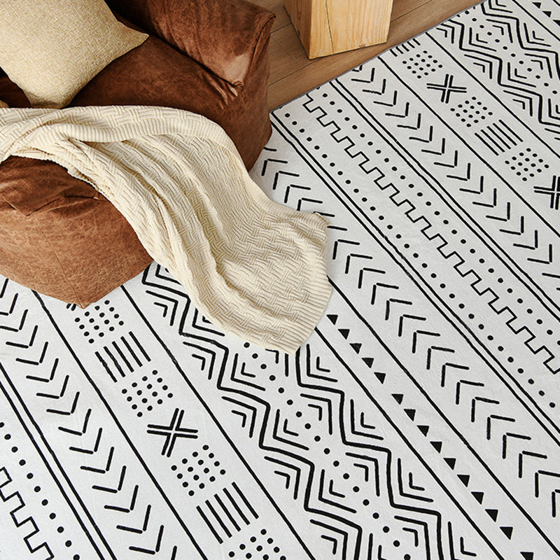 Yellow Traditional Area Carpet American Print Polyester Area Rug Anti-Slip Easy Care Rug for Bedroom