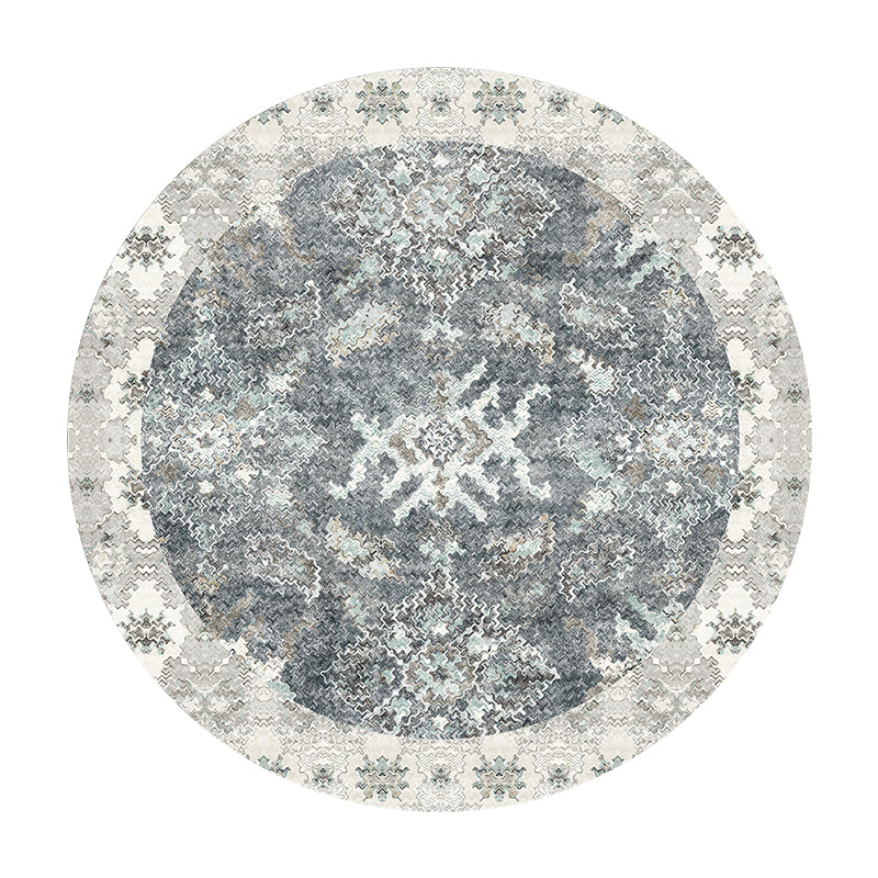 Stylish Red Area Carpet Bohemian Pattern Polyester Rug Anti-Slip Washable Rug for Home Decor