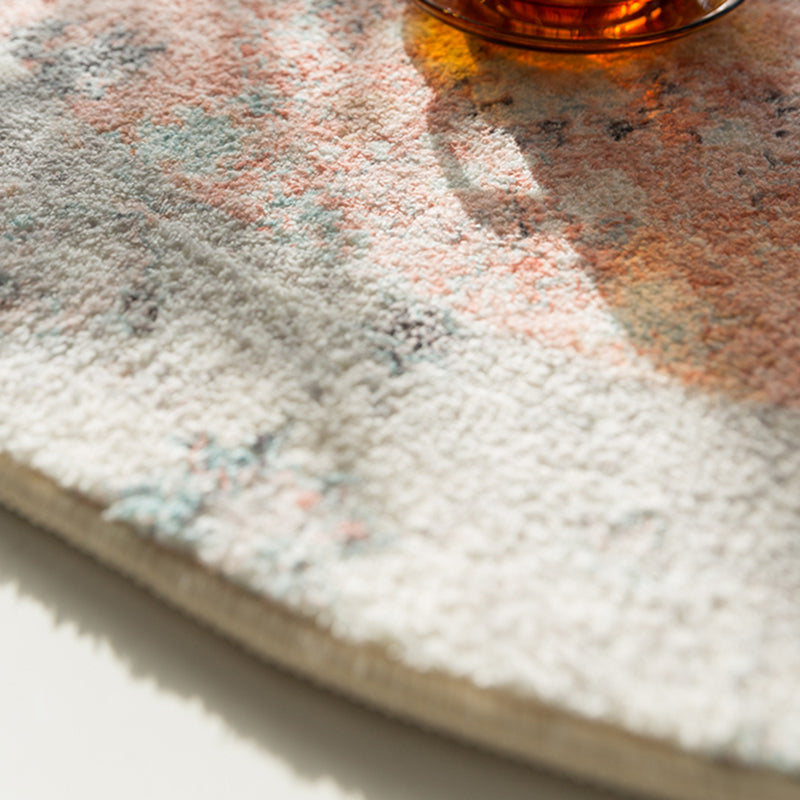 Stylish Red Area Carpet Bohemian Pattern Polyester Rug Anti-Slip Washable Rug for Home Decor