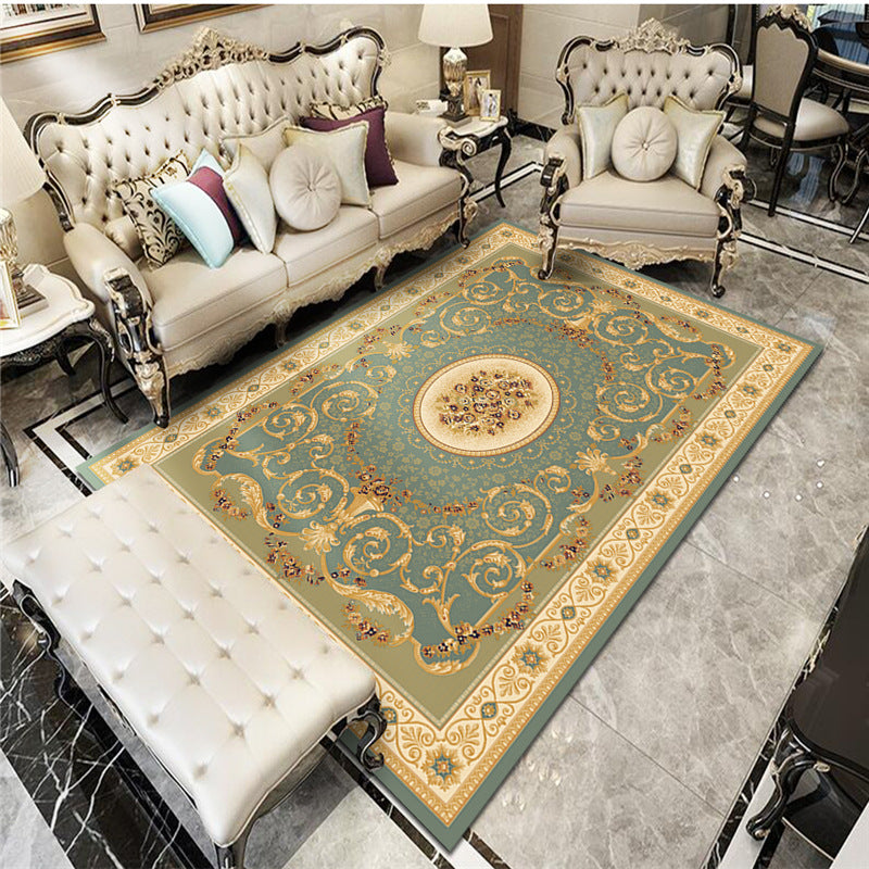 Traditional Area Rug Classical Tribal Print Carpet Polyester Indoor Rug with Non-Slip Backing