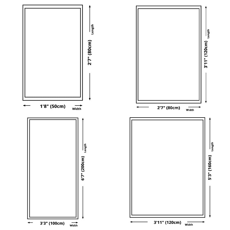 Traditional Area Rug Classical Tribal Print Carpet Polyester Indoor Rug with Non-Slip Backing