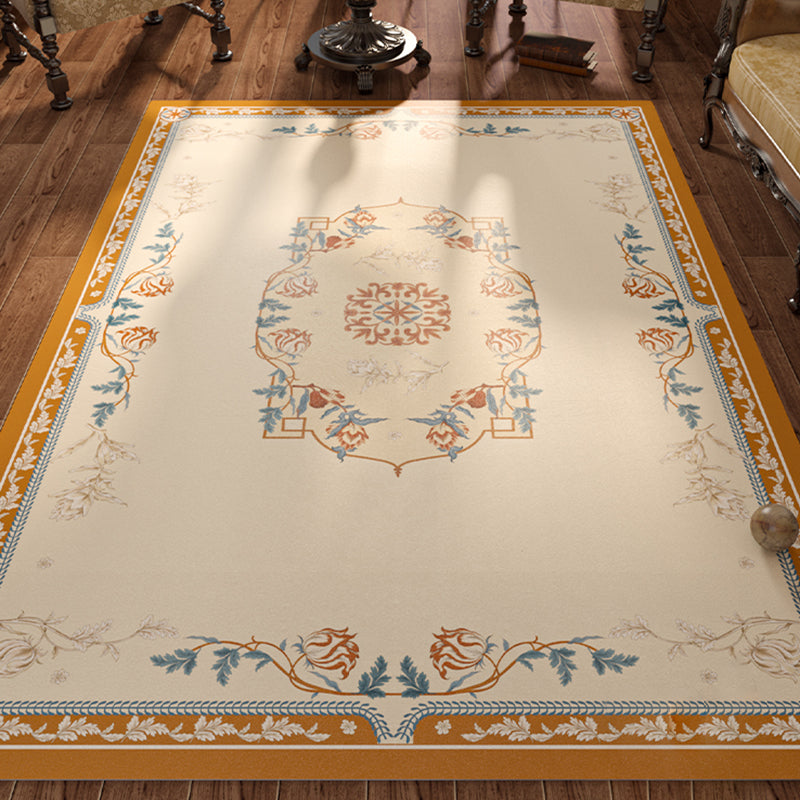 Stylish Traditional Area Carpet Bohemian Pattern Polyester Rug Anti-Slip Backing Rug for Living Room