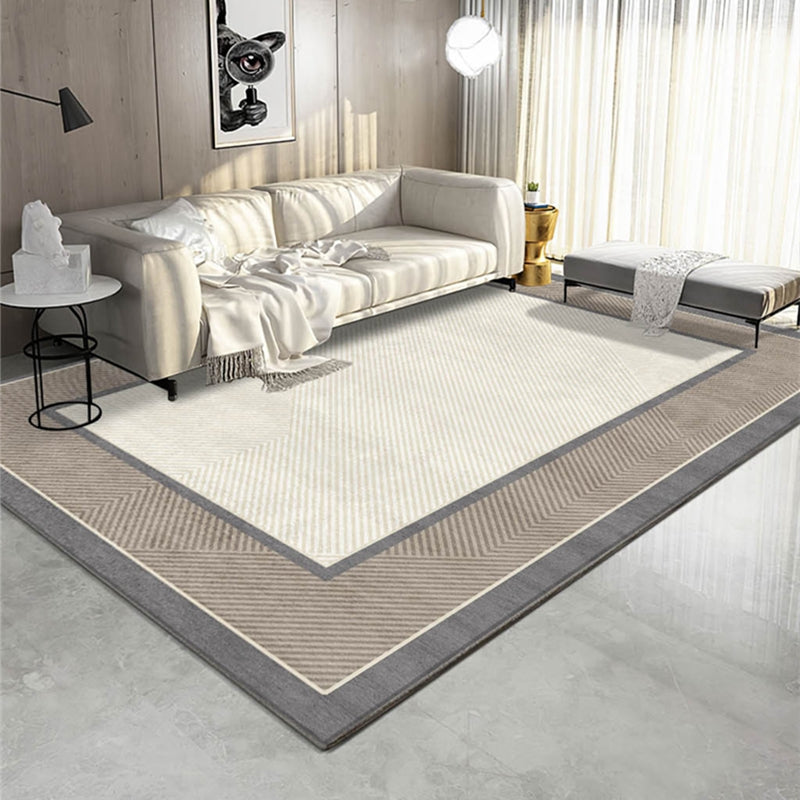 Grey Bohemian Area Carpet Americana Pattern Polyester Easy Care Washable Rug for Home Decor