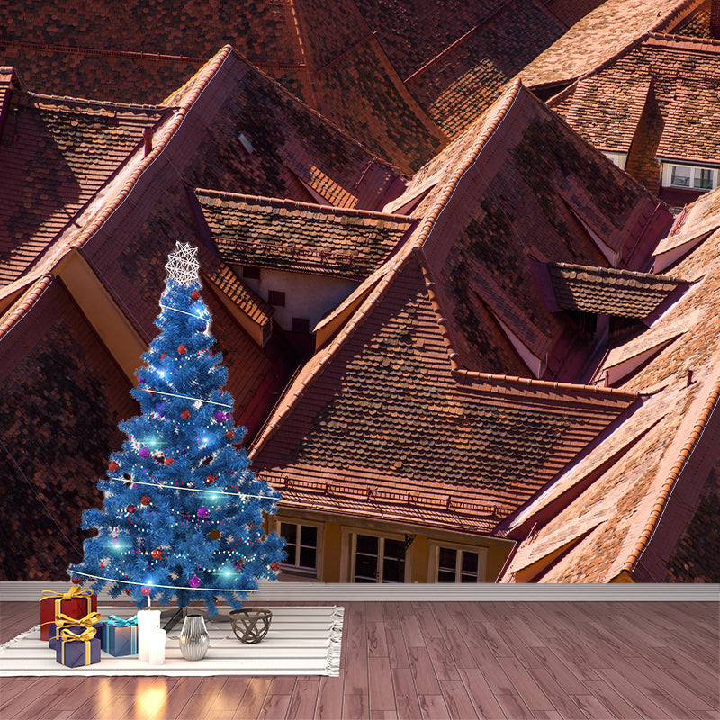 Construction Mural Contemporary Mildew Resistant for Sleeping Room Decor