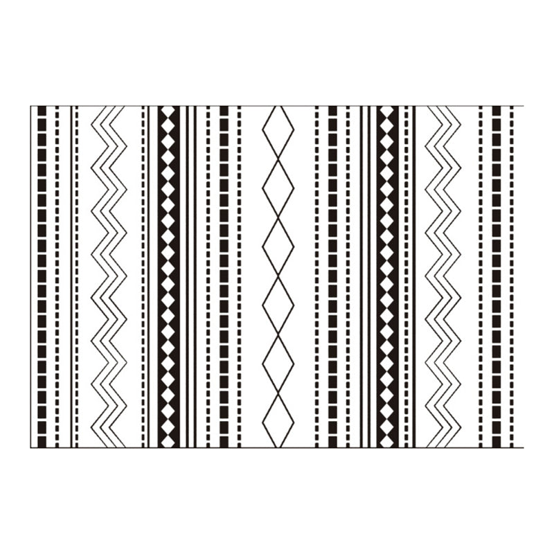 Moroccan Southwestern Print Rug Polyester Carpet Non-Slip Backing Area Rug for Living Room