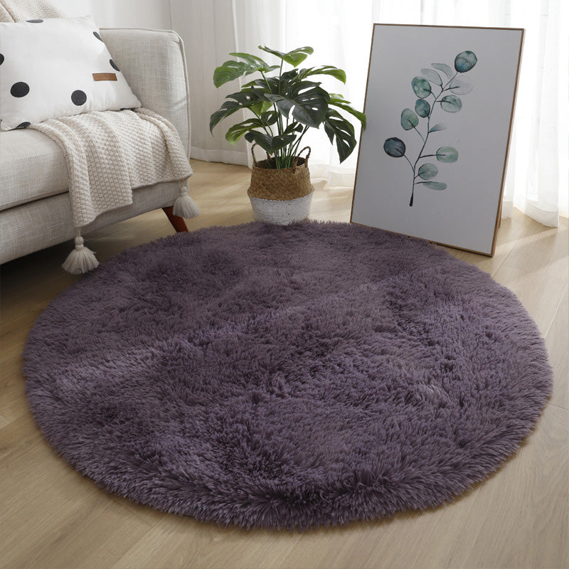 Tappeto contemporaneo decorazione per la casa rotonda tappeto in poliestere shag area resistente alle macchie