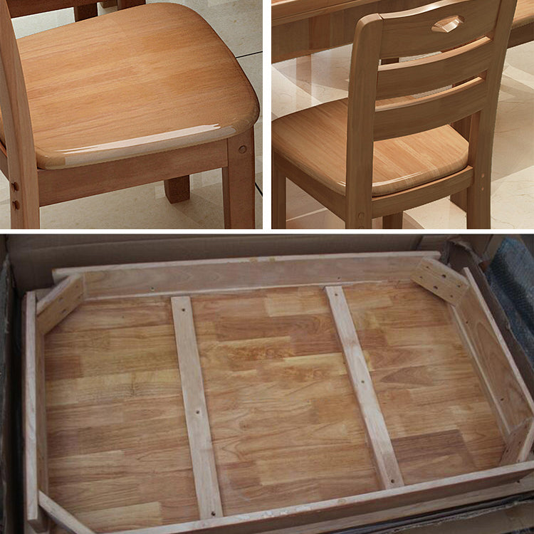 Traditional Kitchen Solid Wood Top Furniture of Standard Height Formal Dining Room Table Set