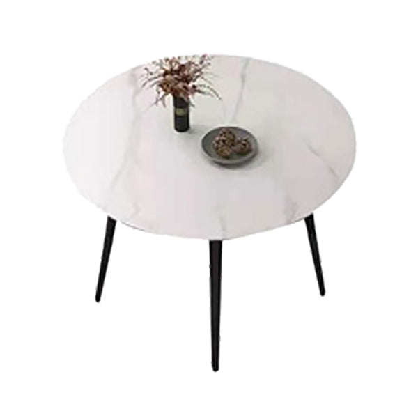 Muebles para el hogar de piedra de comedor de estilo contemporáneo de 4 pies con pierna de metal