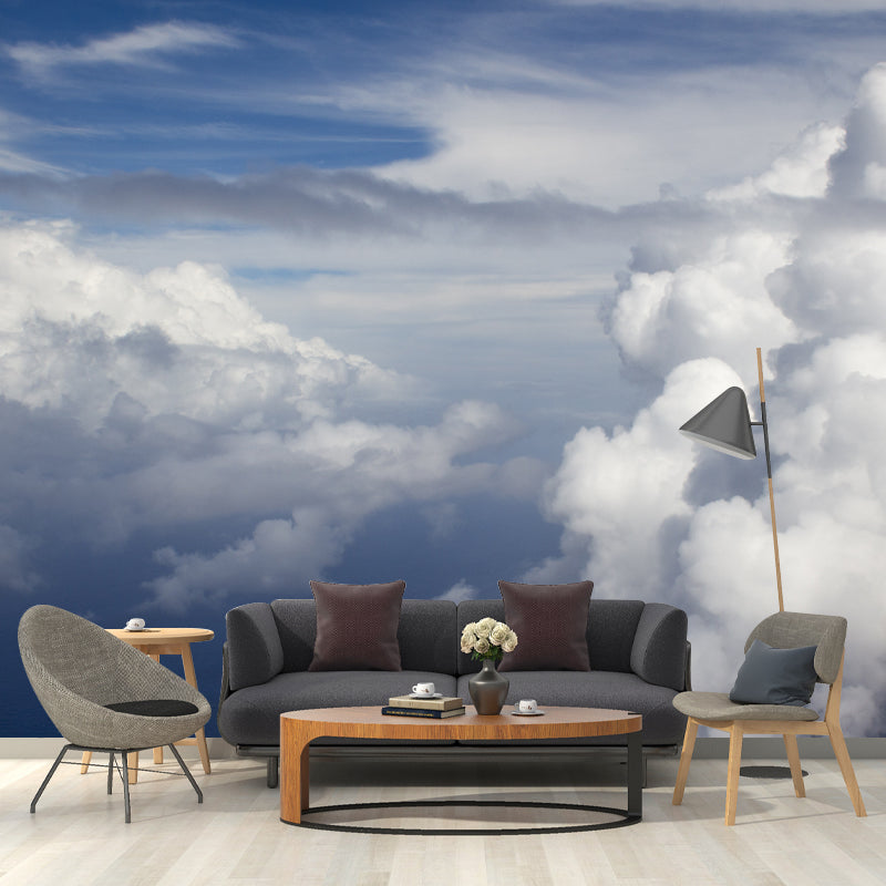 Sky View Moisture Resistant Wall Covering for Bedroom, Custom Size Available