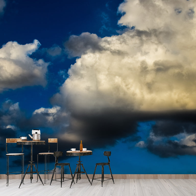 Sky Moisture Resistant Wall Covering for Bedroom, Custom Size Available