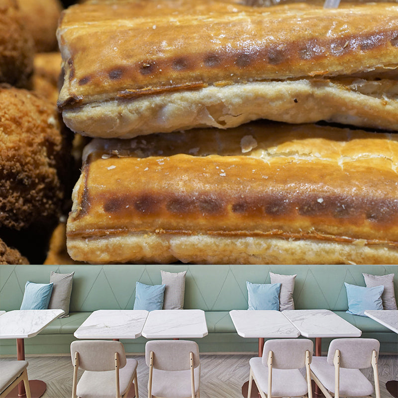 Modernist Style Sweet Dessert Wall Mural for Commerce Shop, Water Resistant