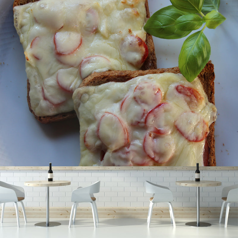 Customized Dessert Wall Mural Mildew Resistant Wallpaper for Commerce Shop