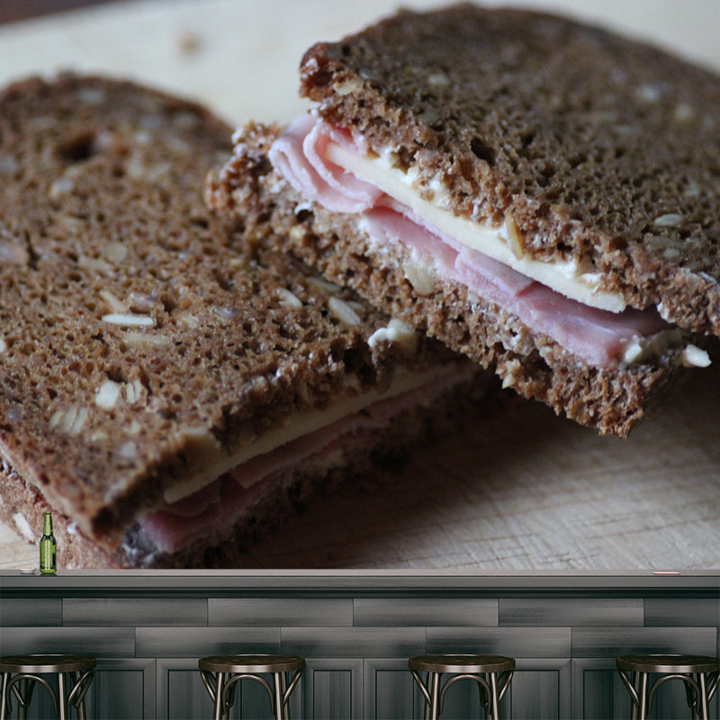 Sweet Cake Dessert Wall Mural Mildew Resistant Wallpaper for Commerce Shop