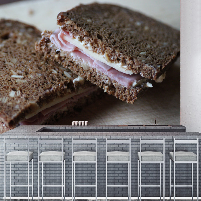 Sweet Cake Dessert Wall Mural Mildew Resistant Wallpaper for Commerce Shop