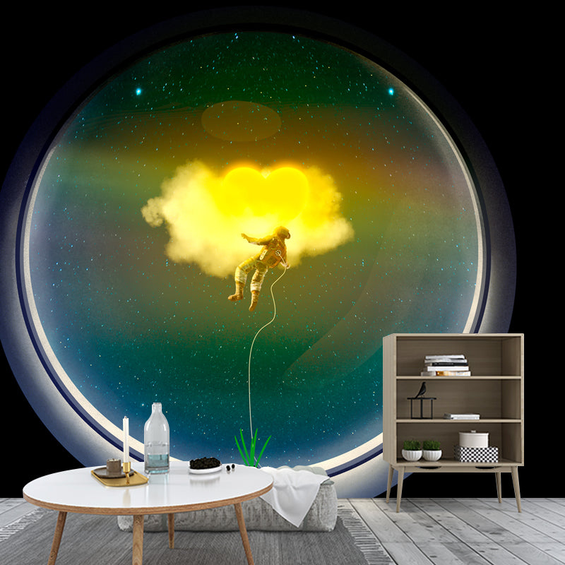 Modern Cosmic Illustration Mural Personalized Size Wall Covering for Sleeping Room