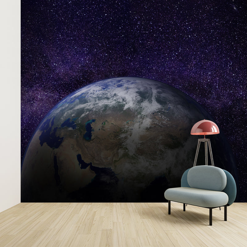 Cosmos Space Mural Personalized Size Wall Covering for Sleeping Room, Water Resistant