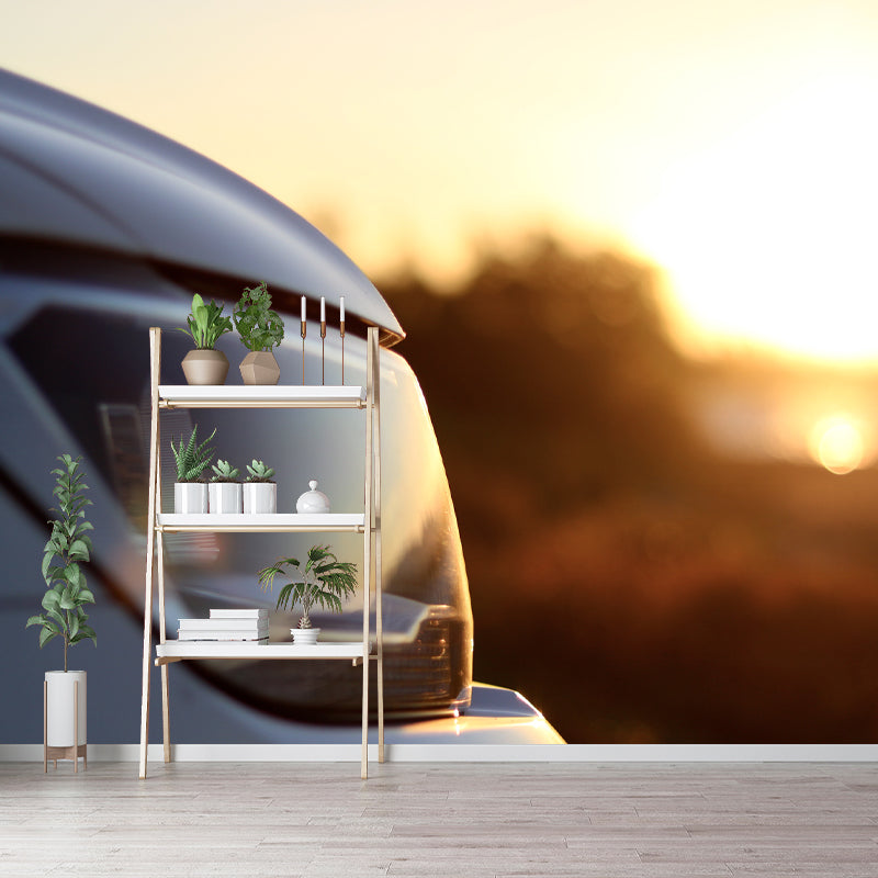 Modern Style Car Mural Personalized Size Wall Covering for Boys Bedroom