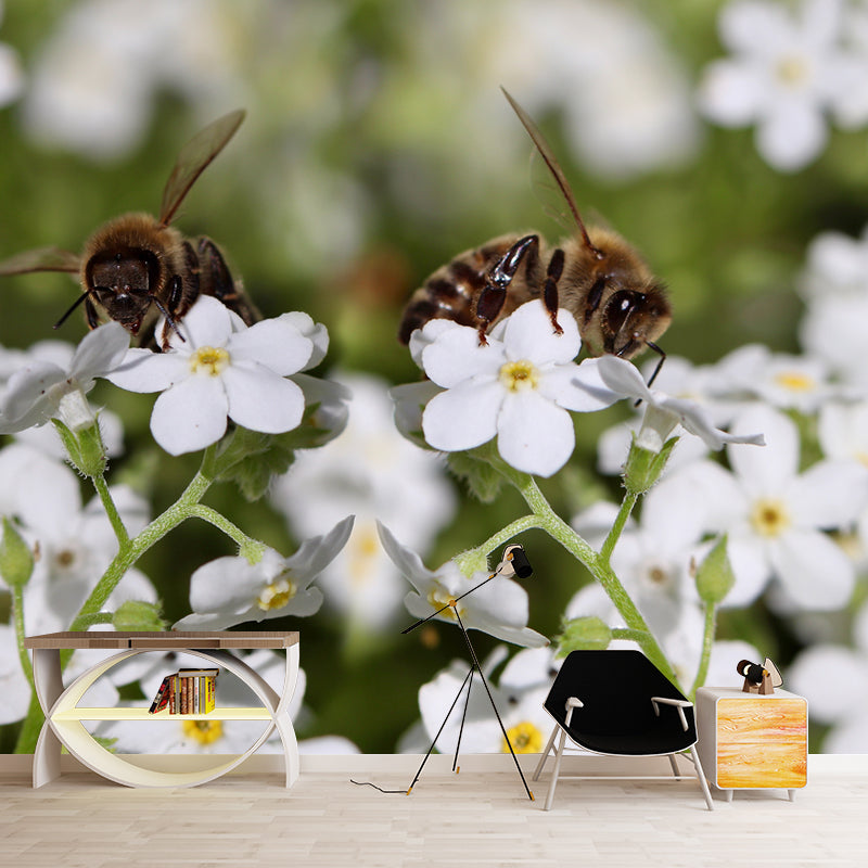 Forget Me Not Mural Personalized Size Wall Covering for Sleeping Room