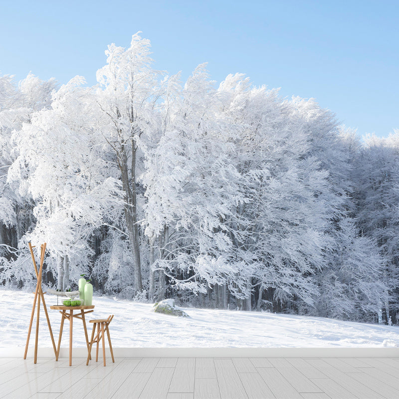 Photography Forest Mural Wallpaper for Living Room Wall Covering in Bright Color