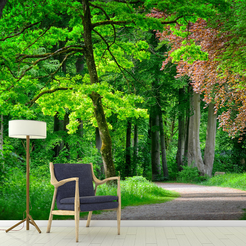 Photography Forest Mural Wallpaper for Living Room Wall Covering in Bright Color