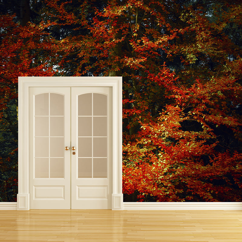 Forest Mural Wall Covering Decorative Mildew Resistant for Home Room