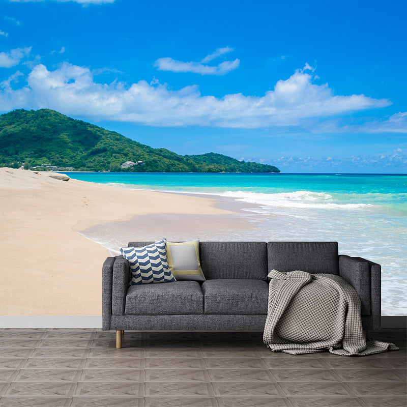 Customized Sea Mural Wall Covering Decorative Mildew Resistant for Room