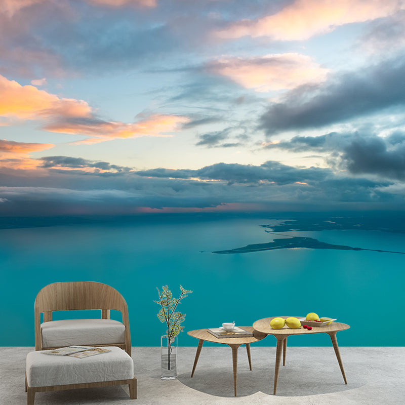 Customized Sea Mural Wall Covering Decorative Mildew Resistant for Sitting Room