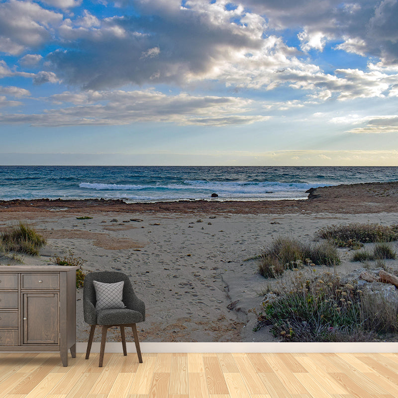 Customized Sea Mural Wall Covering Decorative Mildew Resistant for Bedroom